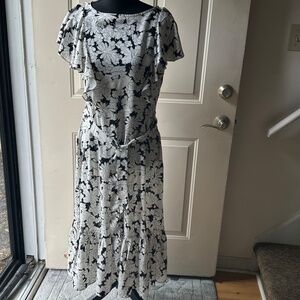 CHAPS Floral Midi Dress – Size S (Small/Petite)